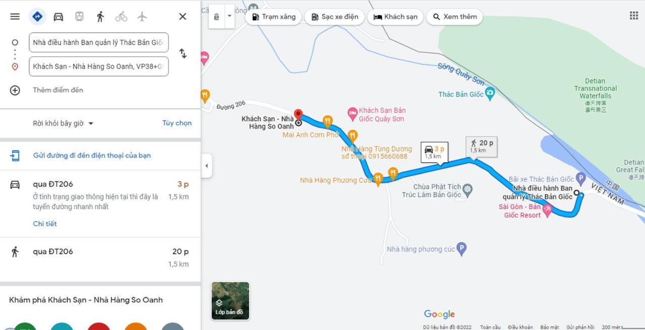 Khach San - Nha Hang So Oanh - Gan Thac Ban Gioc Cao Bang Dış mekan fotoğraf
